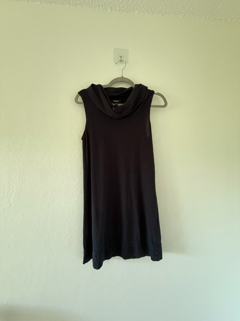 Express Black Sleeveless Dress with Cowl Neck XS